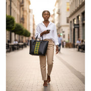 Sac cabas en pagne tissu noir