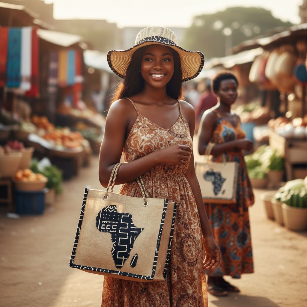 Sac et chapeau assortis bohème chic noir – Set plage femme paille et jute