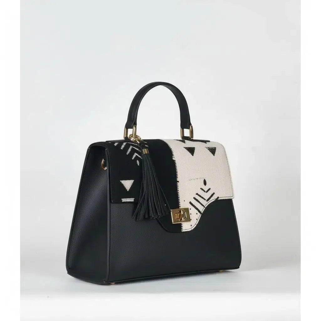 SAC FEMME WAX , CUIR ET TISSU, ELEGANT FASHIONISTA