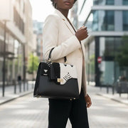 SAC FEMME WAX , CUIR ET TISSU, ELEGANT FASHIONISTA