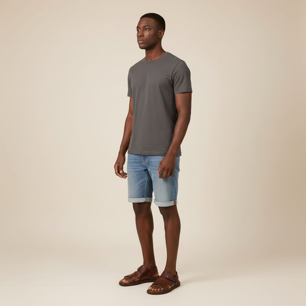 Sandale cuir homme marron chic et confortable à brides croisées ajustables