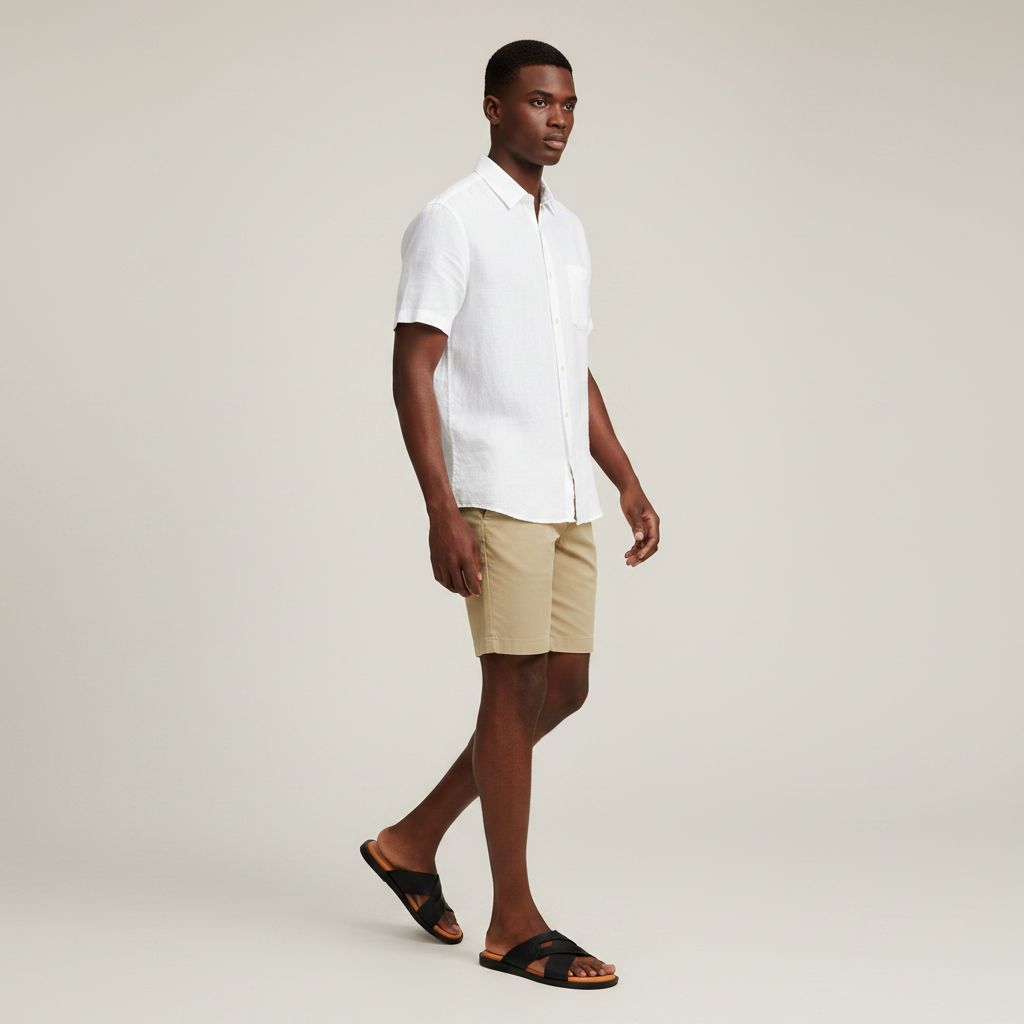 Sandale cuir homme noire élégante et confortable, chaussure été chic