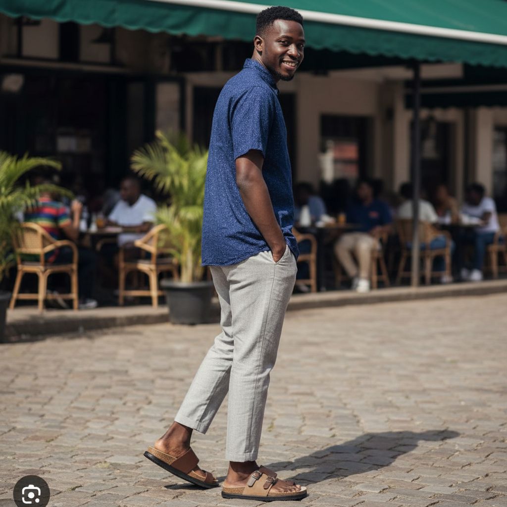 Sandale cuir homme confortable, style Birkenstock, robuste et élégante