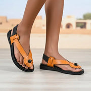 Sandale cuir unisexe orange – sandale artisanale homme élégante et confortable