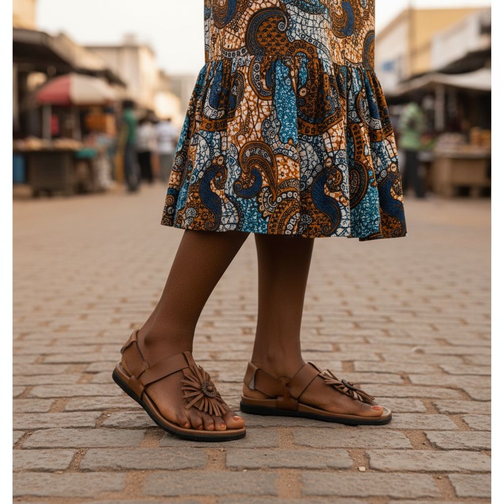 Sandale femme cuir marron artisanale