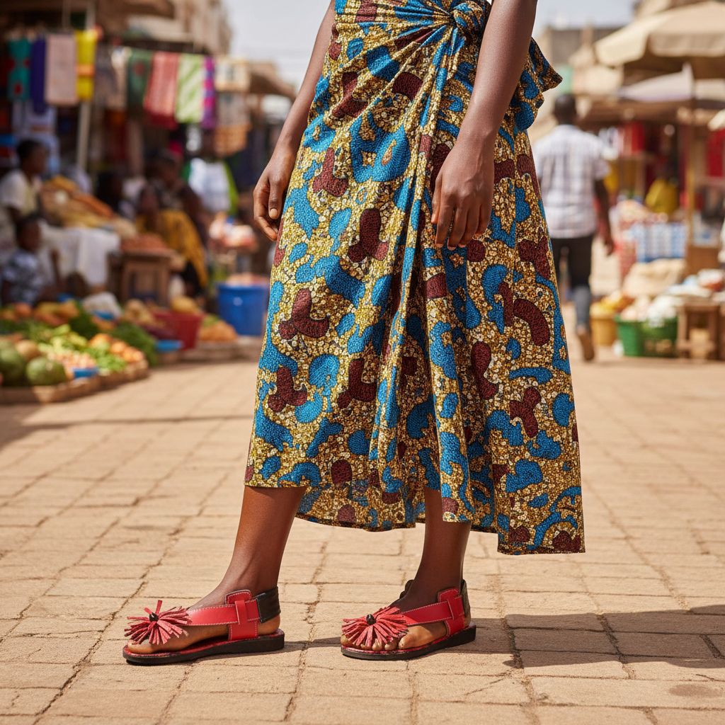 Sandale femme rouge en cuir fleur, bohème chic, élégante et originale