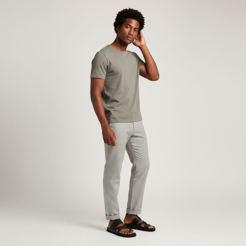 Sandale homme cuir noire élégante et confortable, maintien optimal été
