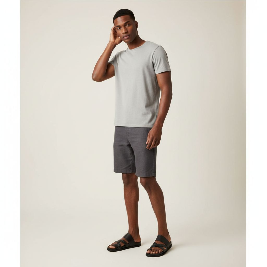 Sandale homme cuir noire élégante et confortable, semelle antidérapante
