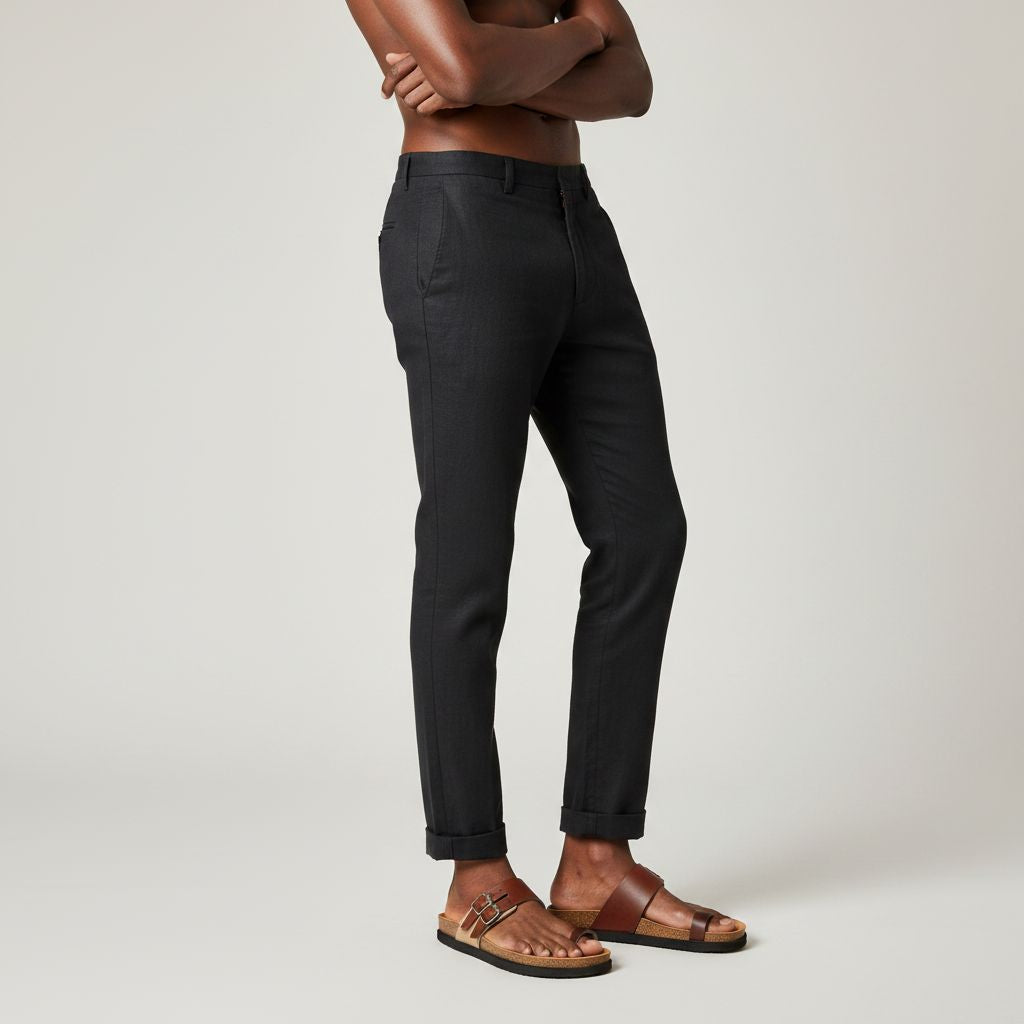 Sandale homme cuir marron orthopédique confortable été semelle liège