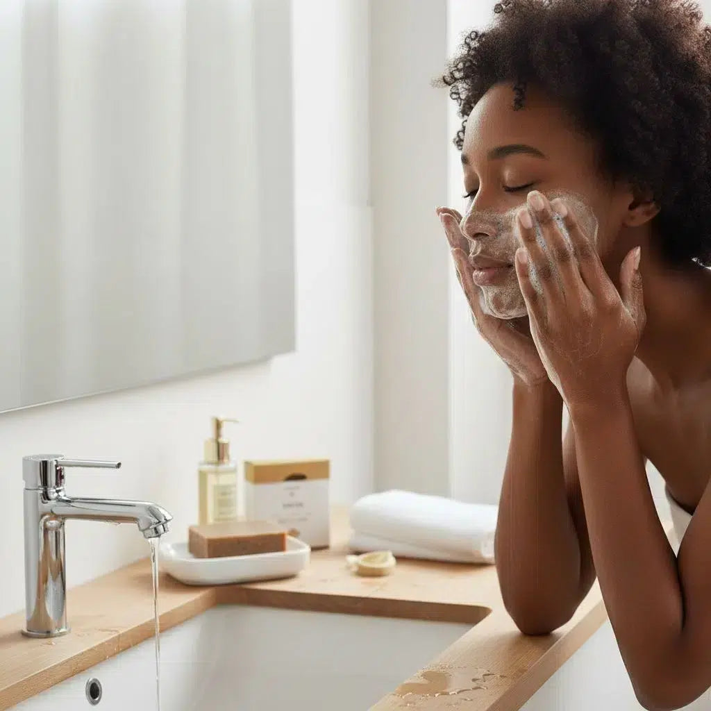 Savon anti taches visage naturel Réglisse &amp; Pois chiches – Éclat et teint unifié