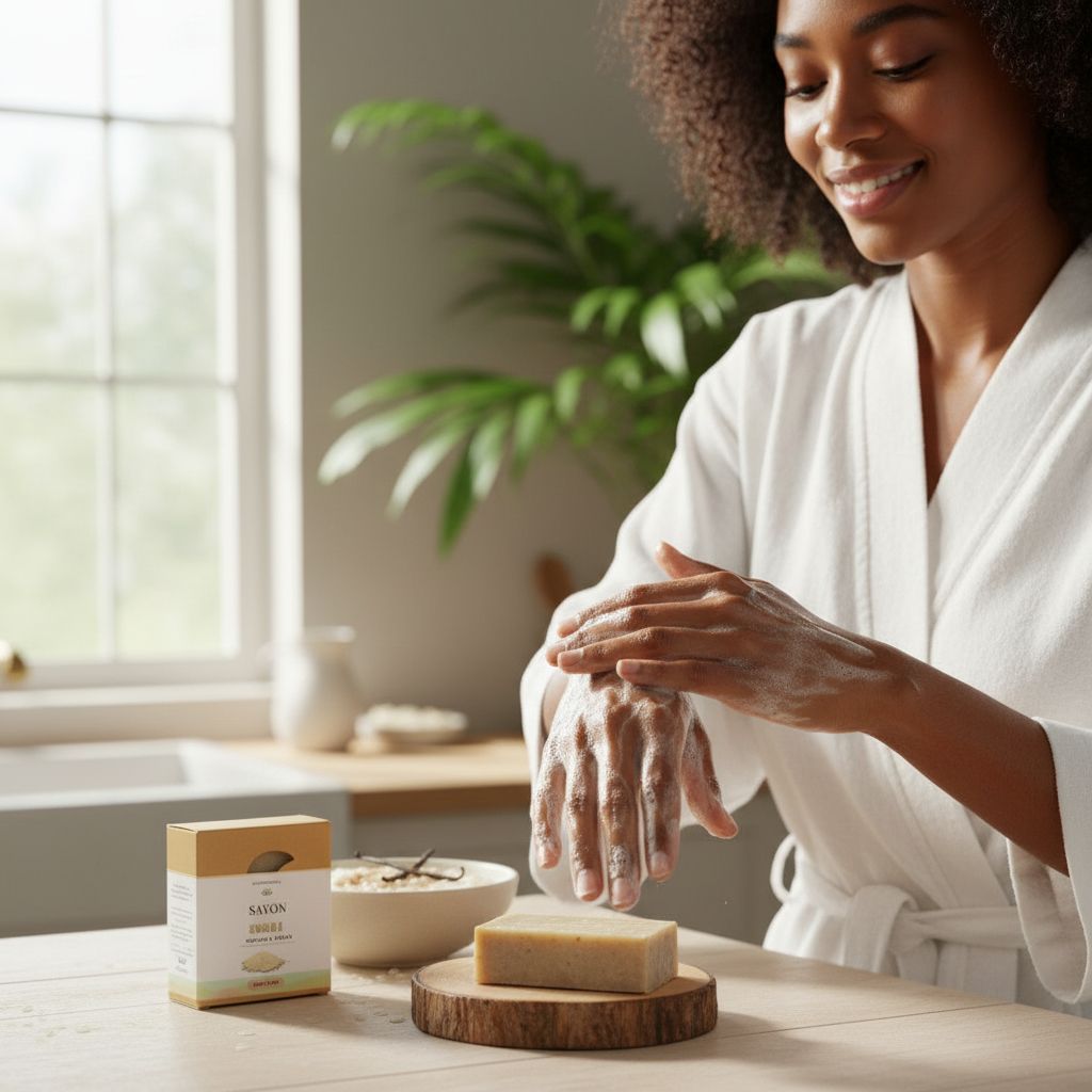 Savon artisanal riz au lait – Naturel, exfoliant doux, hydratant peau sensible