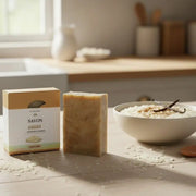 Savon artisanal riz au lait – Naturel, exfoliant doux, hydratant peau sensible