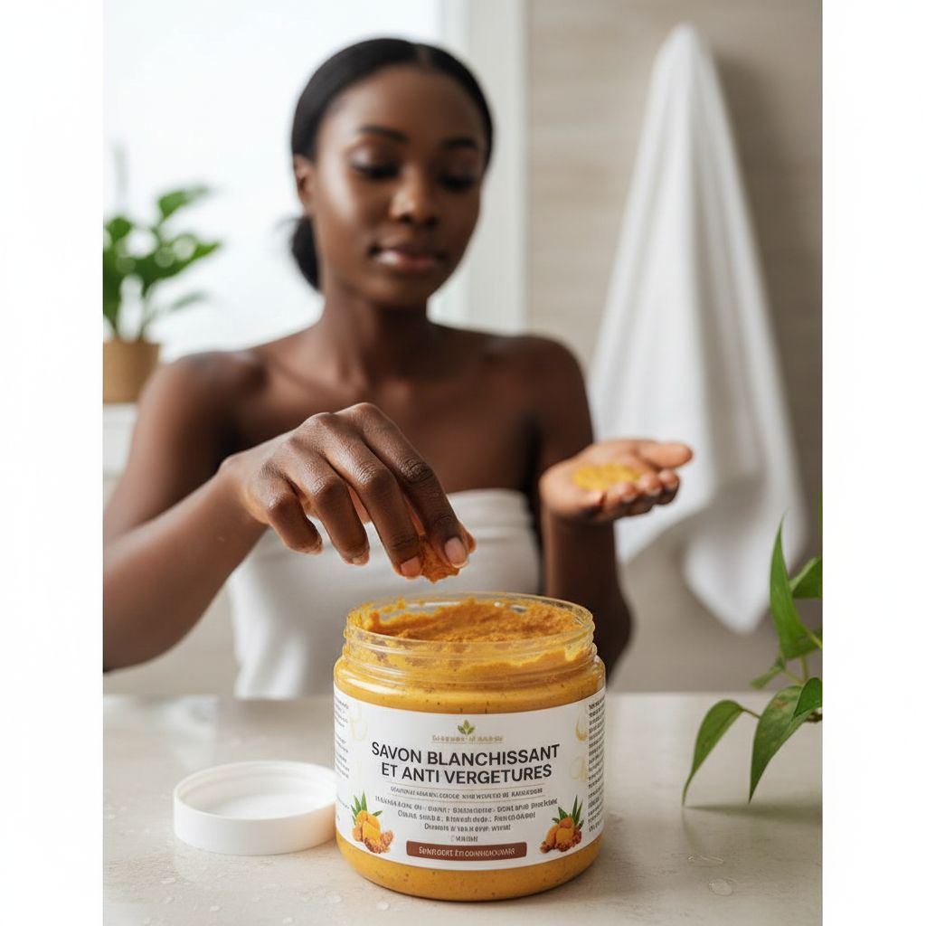 Savon blanchissant efficace et anti vergetures, soin naturel hydratant