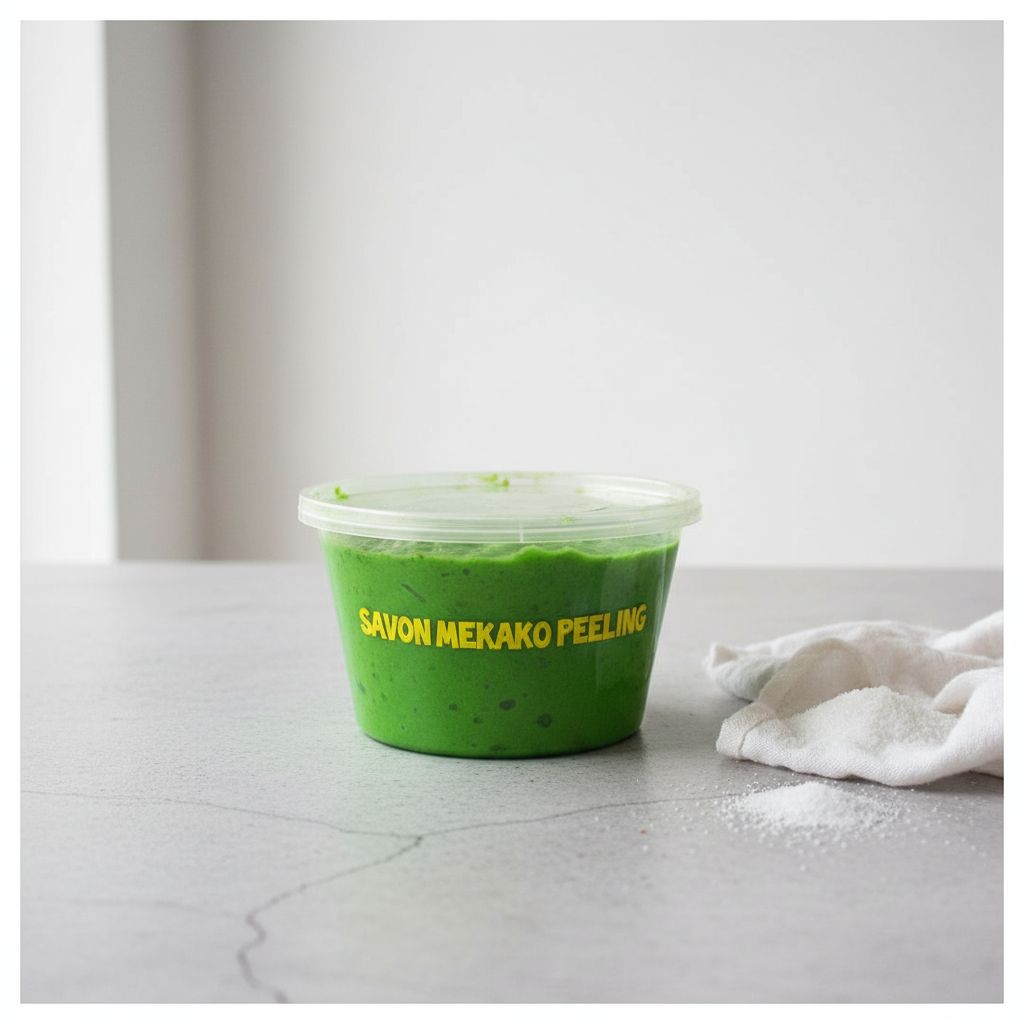 Savon Mekako Peeling Blanchissant 500g – Exfoliant Naturel Corps Éclatant