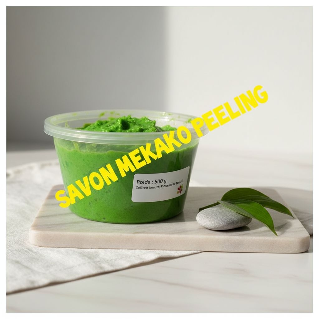 Savon Mekako Peeling Blanchissant 500g – Exfoliant Naturel Corps Éclatant