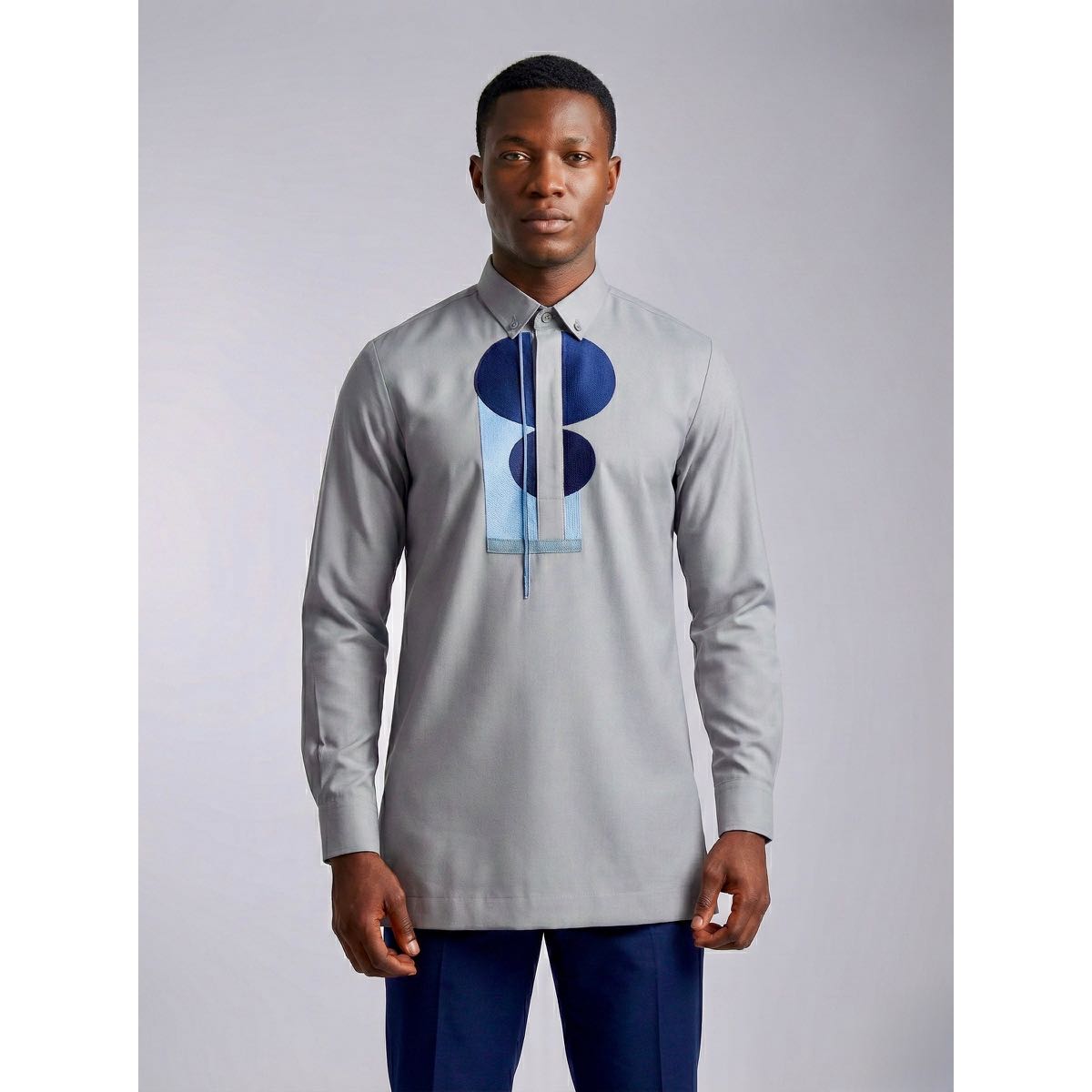 Ensemble homme beige et bleu