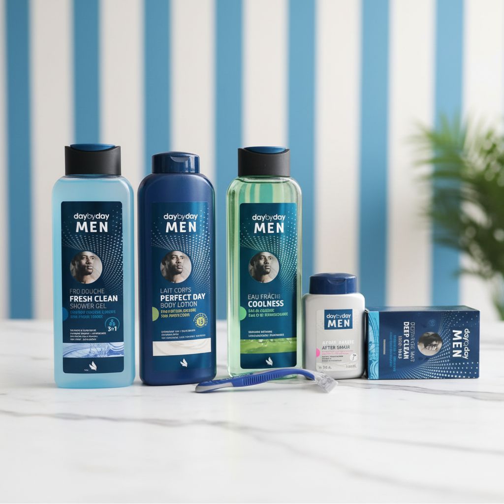 Coffret soin homme quotidien : lait corps, gel douche 3 en 1, rasoir, parfum