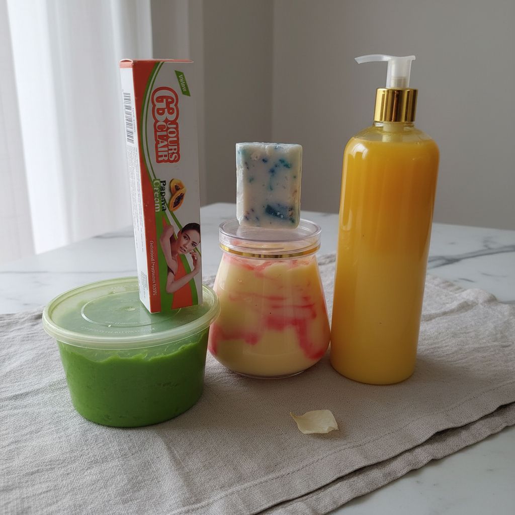 Soin peau albinos : coffret hyper blanchissant et peeling naturel visage et corps