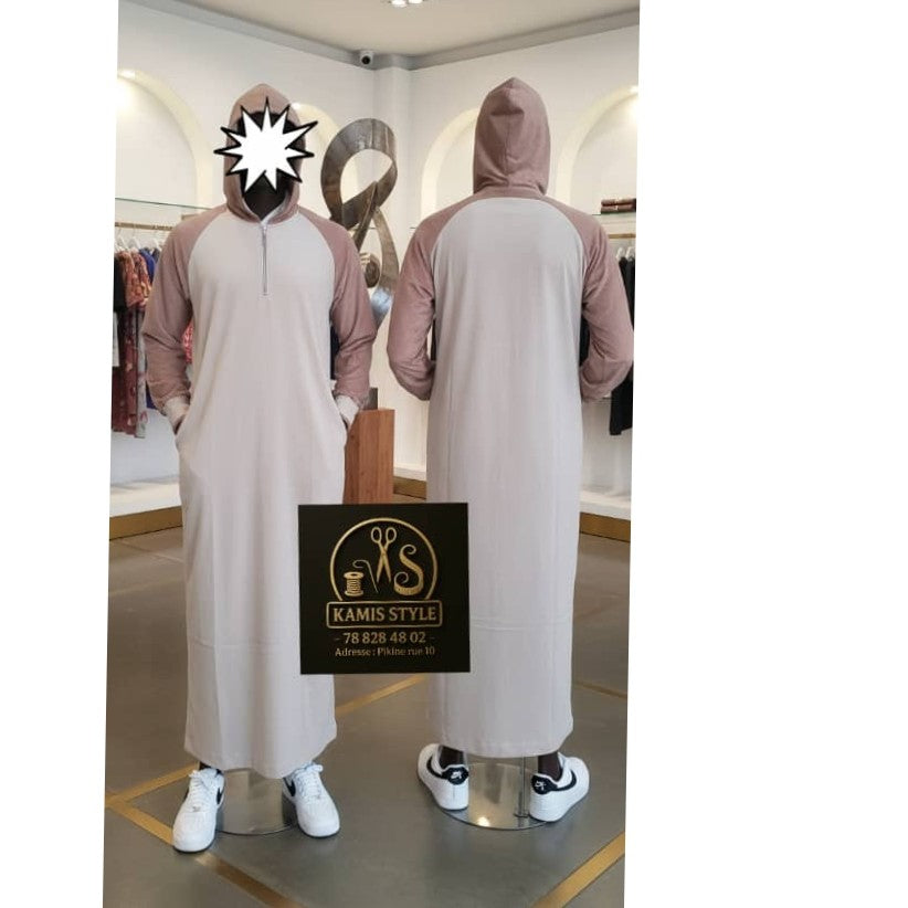 Qamis homme moderne style pull, élégant et confortable, bleu marine ou noir