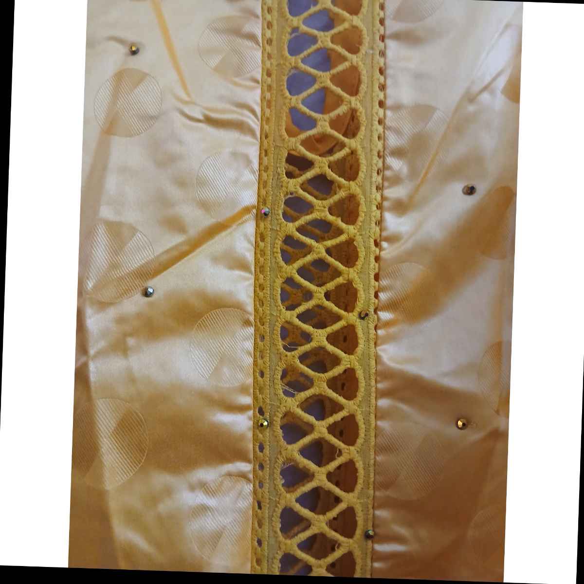 Boubou femme jaune Geztner brodé, tunique africaine élégante cérémonie