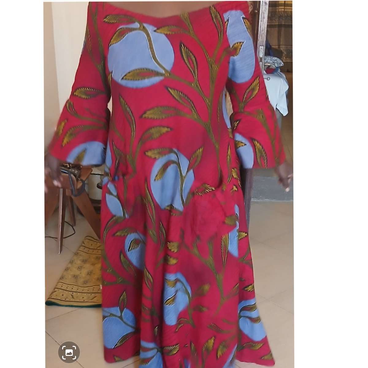 Robe wax femme longue et élégante – Robe africaine chic multicolore