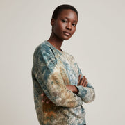 Sweatshirt unisexe adulte motif artisanal, coton lin léger bohème chic