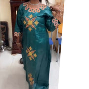 Robe femme en geztner thioup avec broderie