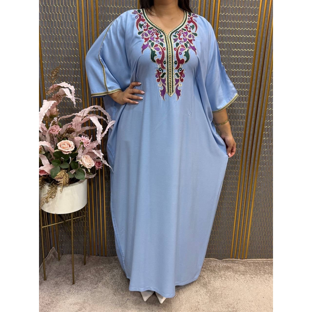 Tunique brodée femme bohème chic taille standard