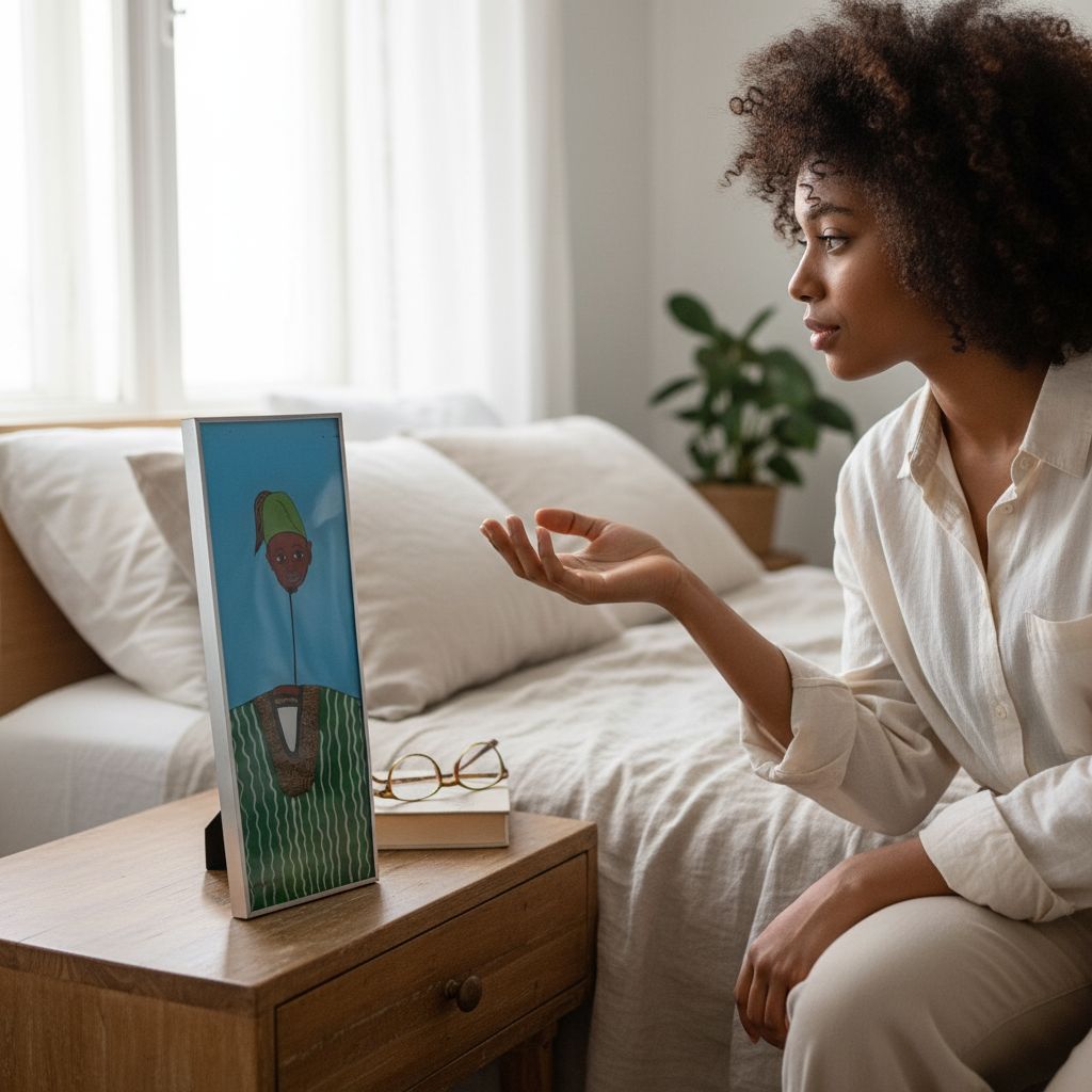 Tableau mural moderne ethnique, art stylisé (28 x 8 cm)