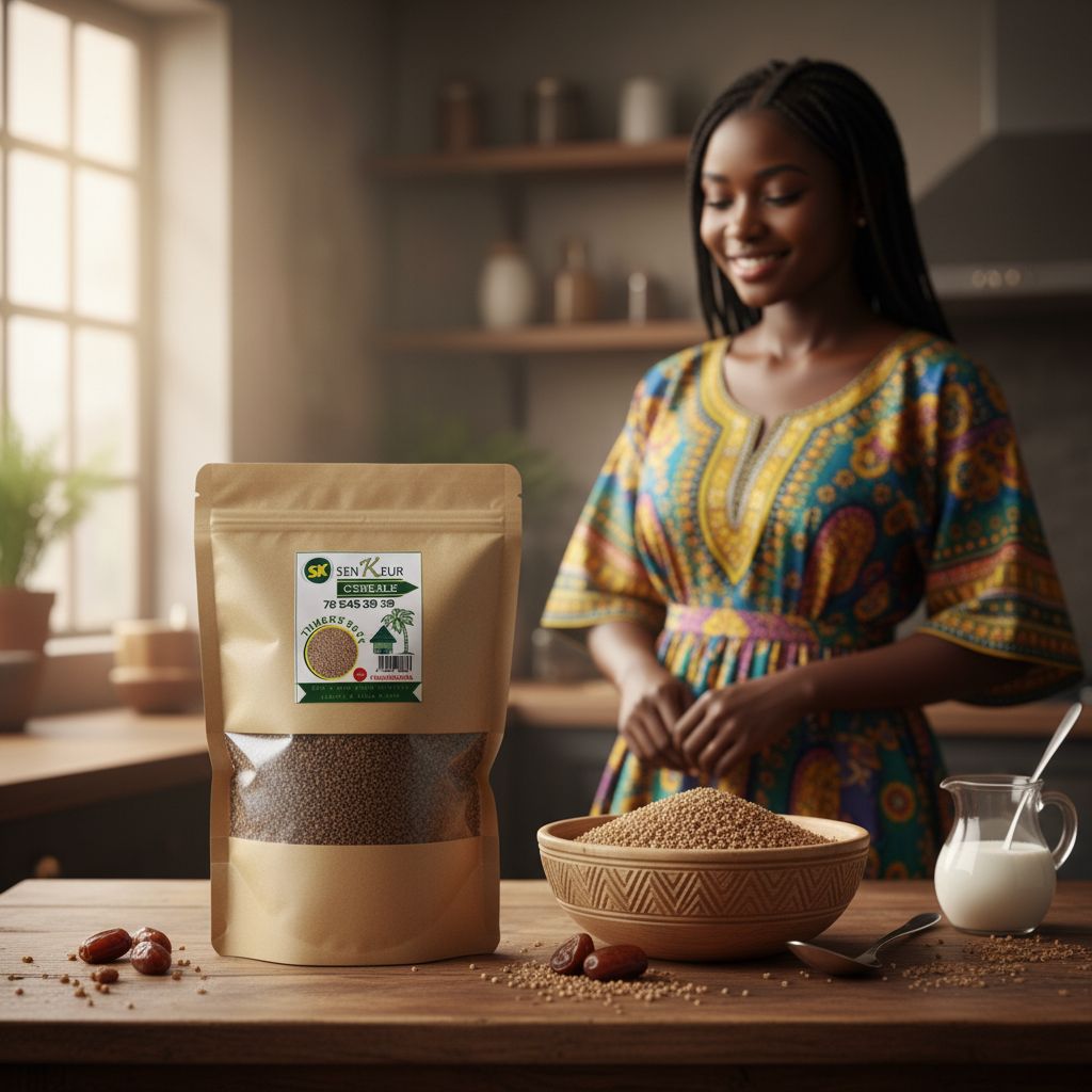 Thiackry sec artisanal – Céréale africaine naturelle, dessert sénégalais