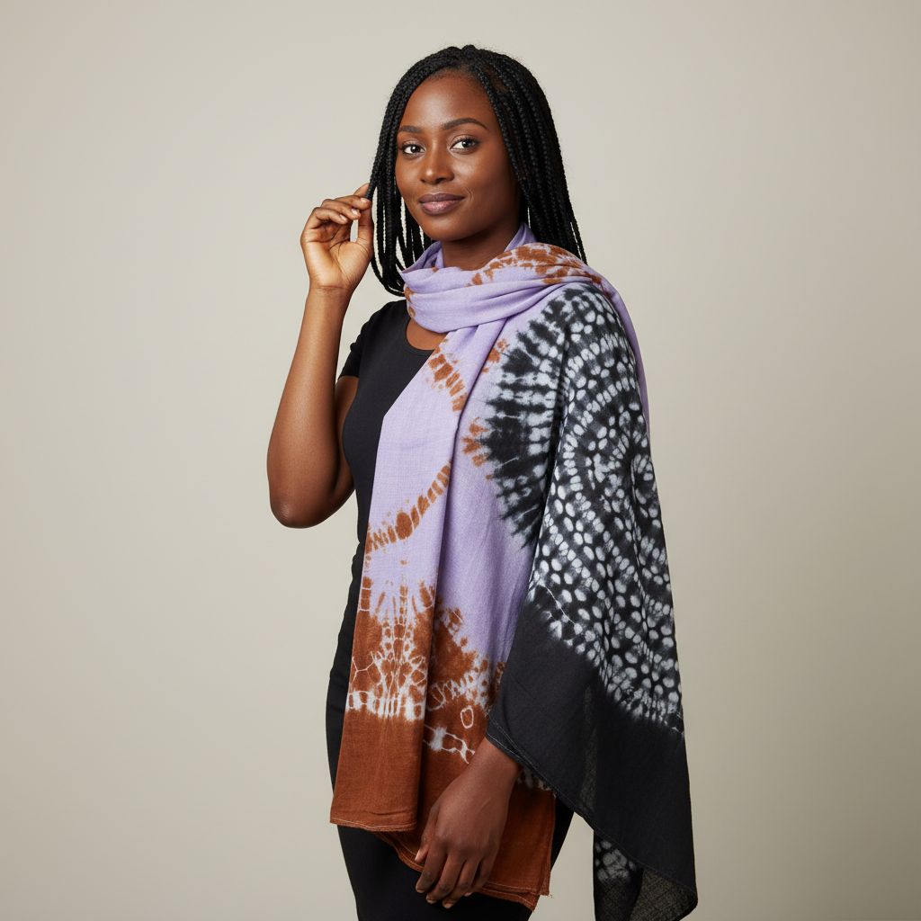 Tissus thioup original multicolore – écharpe élégante et bohème chic