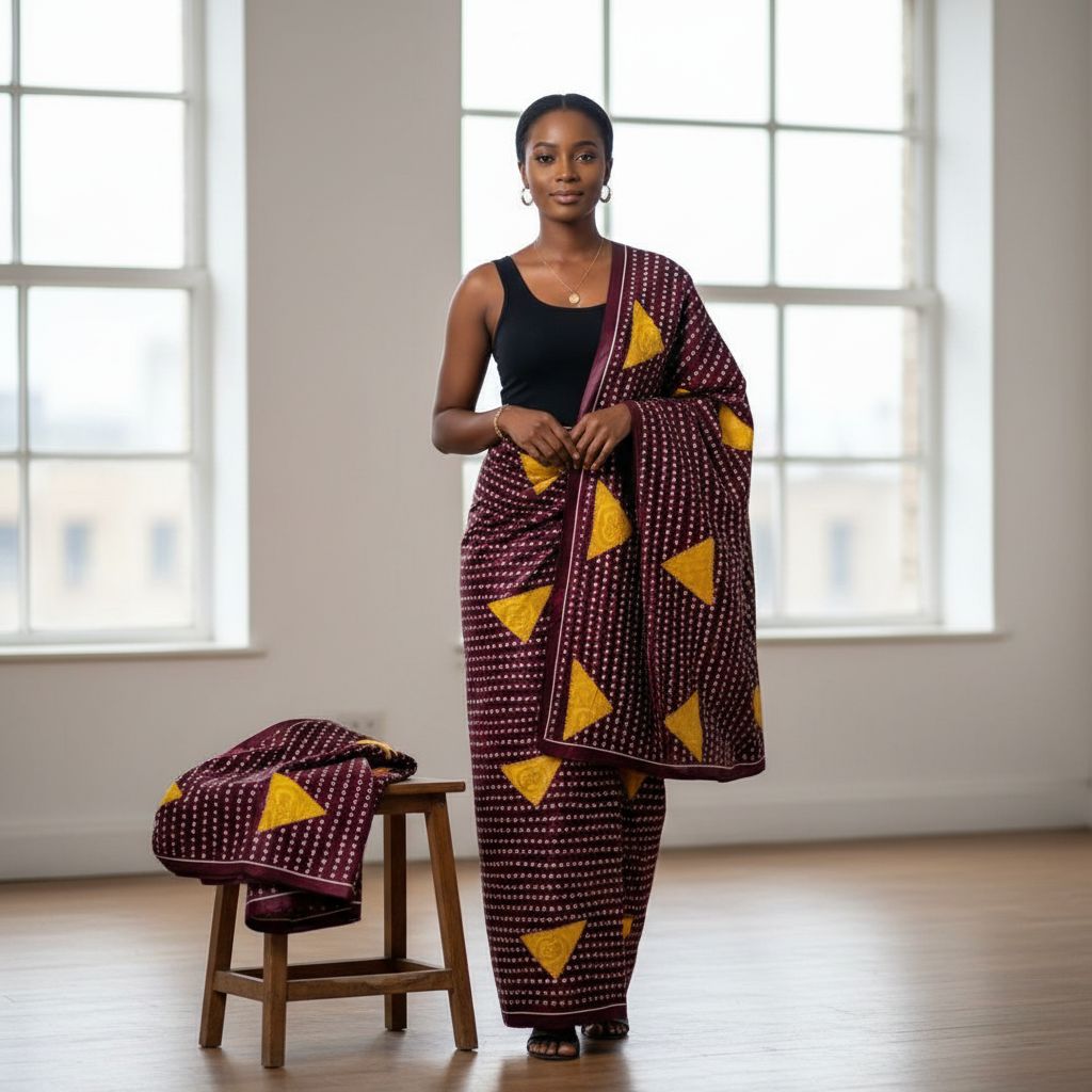 Tissu wax africain noir jaune blanc 6 yards, coton haute qualité robe