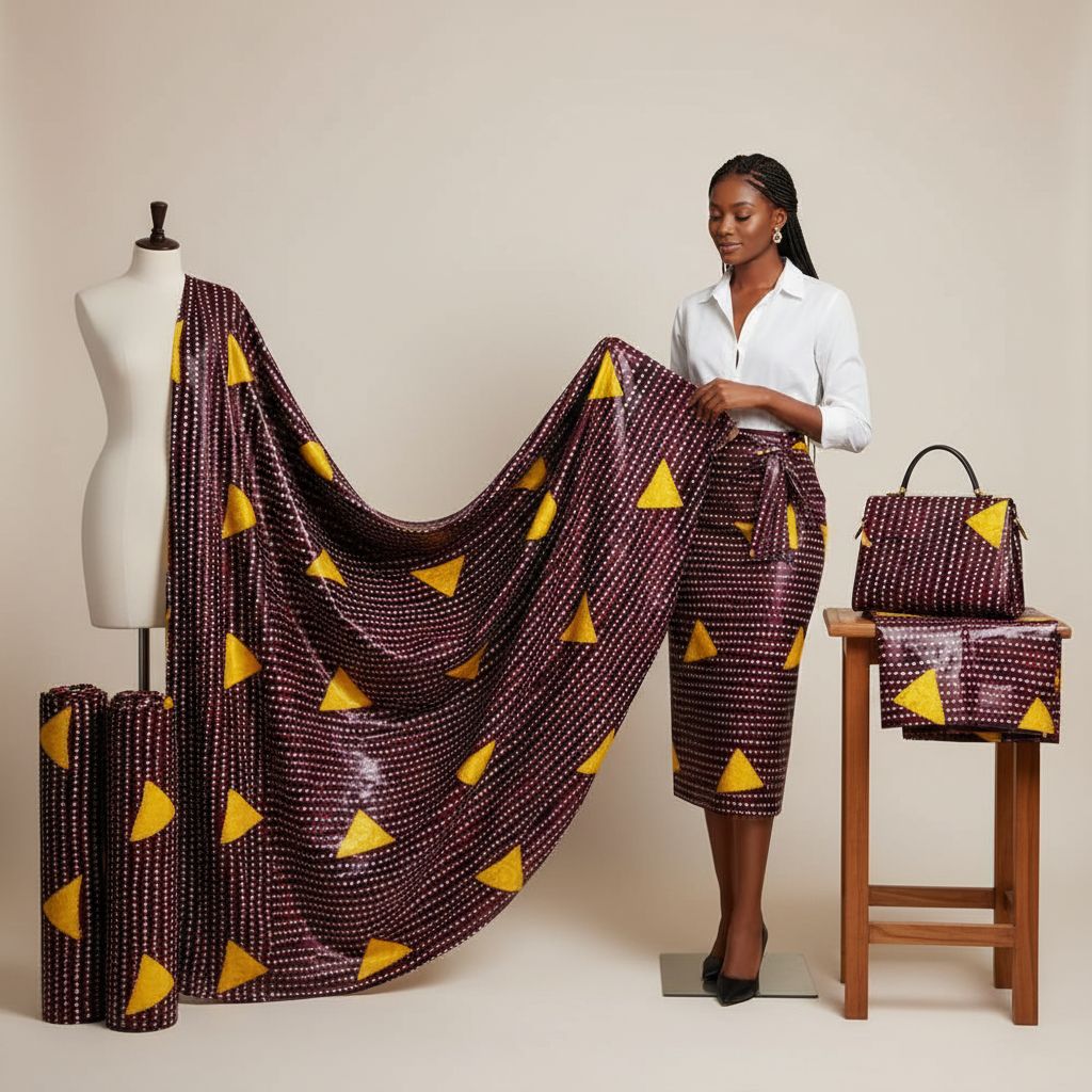 Tissu wax africain noir jaune blanc 6 yards, coton haute qualité robe