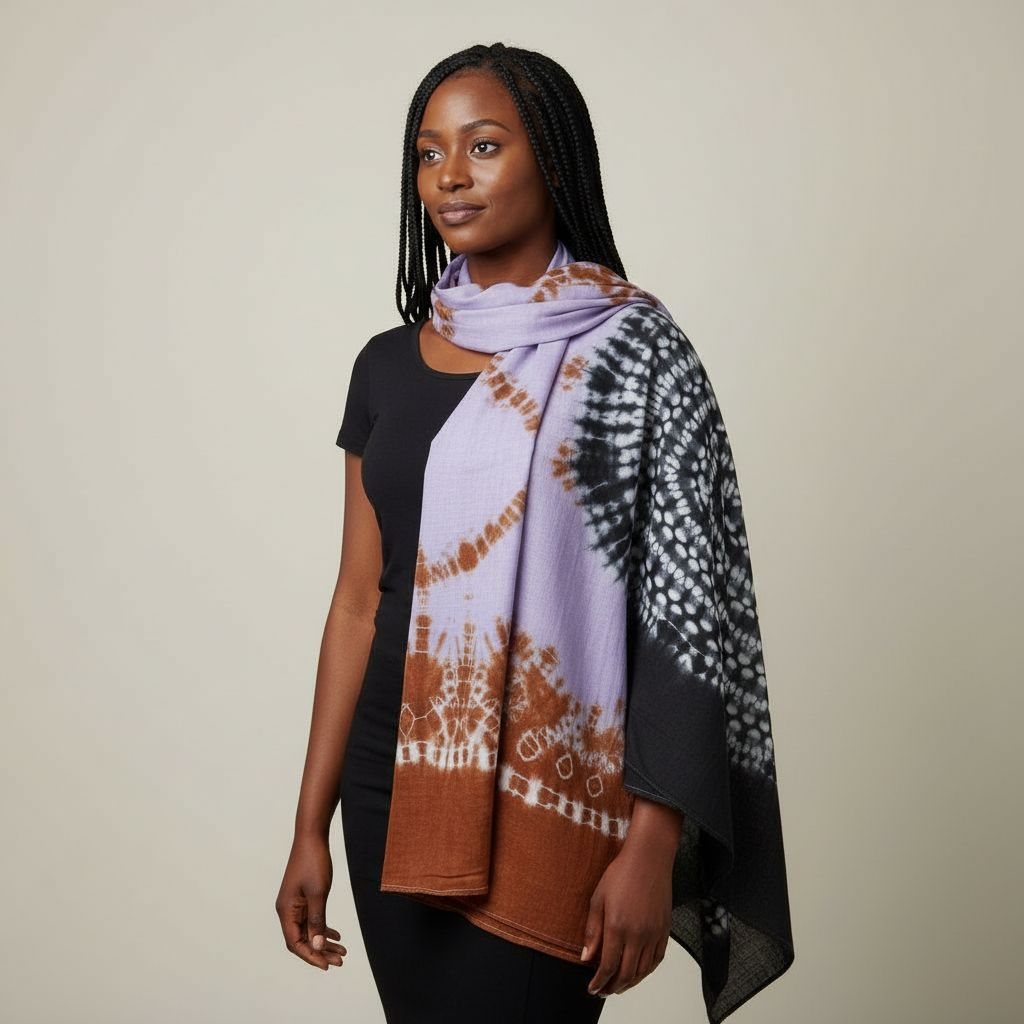 Tissus thioup original multicolore – écharpe élégante et bohème chic