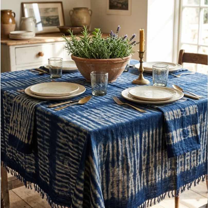 Des nappe a table et des draps