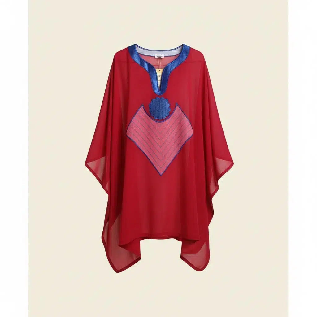 Haut pagne tissé femme chic – Tunique ethnique brodée fait main