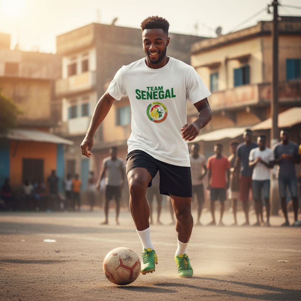Tshirt Sénégal – T-shirt supporter officiel, coupe classique, tailles S à 2XL