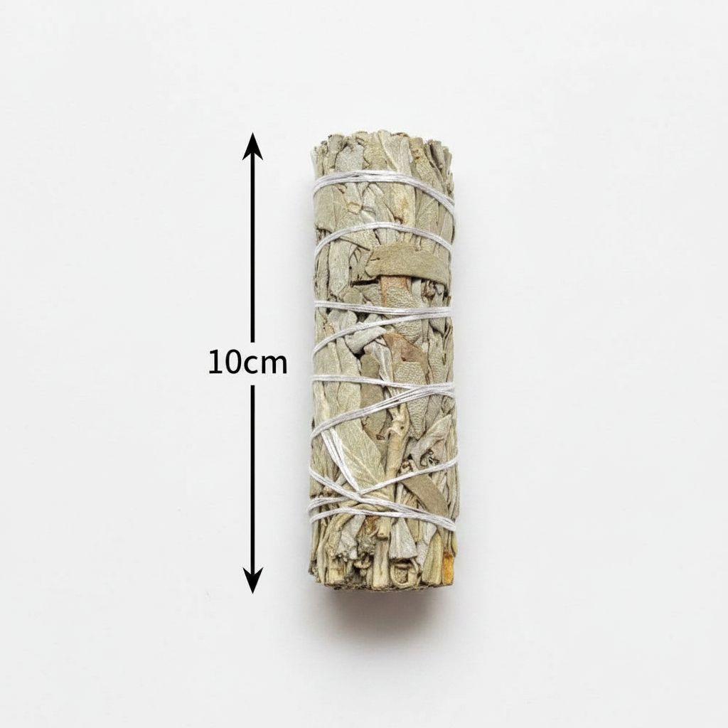 Bâton de sauge blanche californienne 10 cm pour purification et bien-être