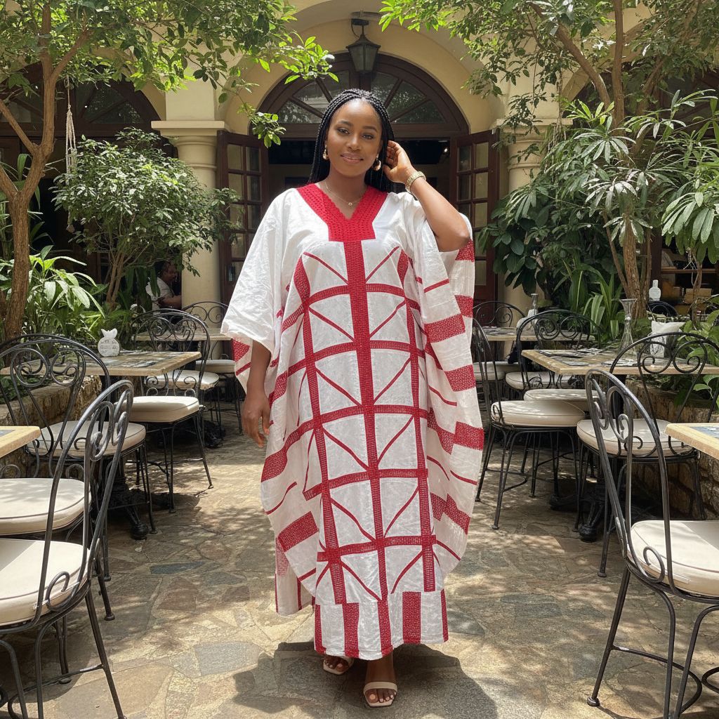 Boubou femme brodé geztner rose fushia, robe africaine élégante cérémonie