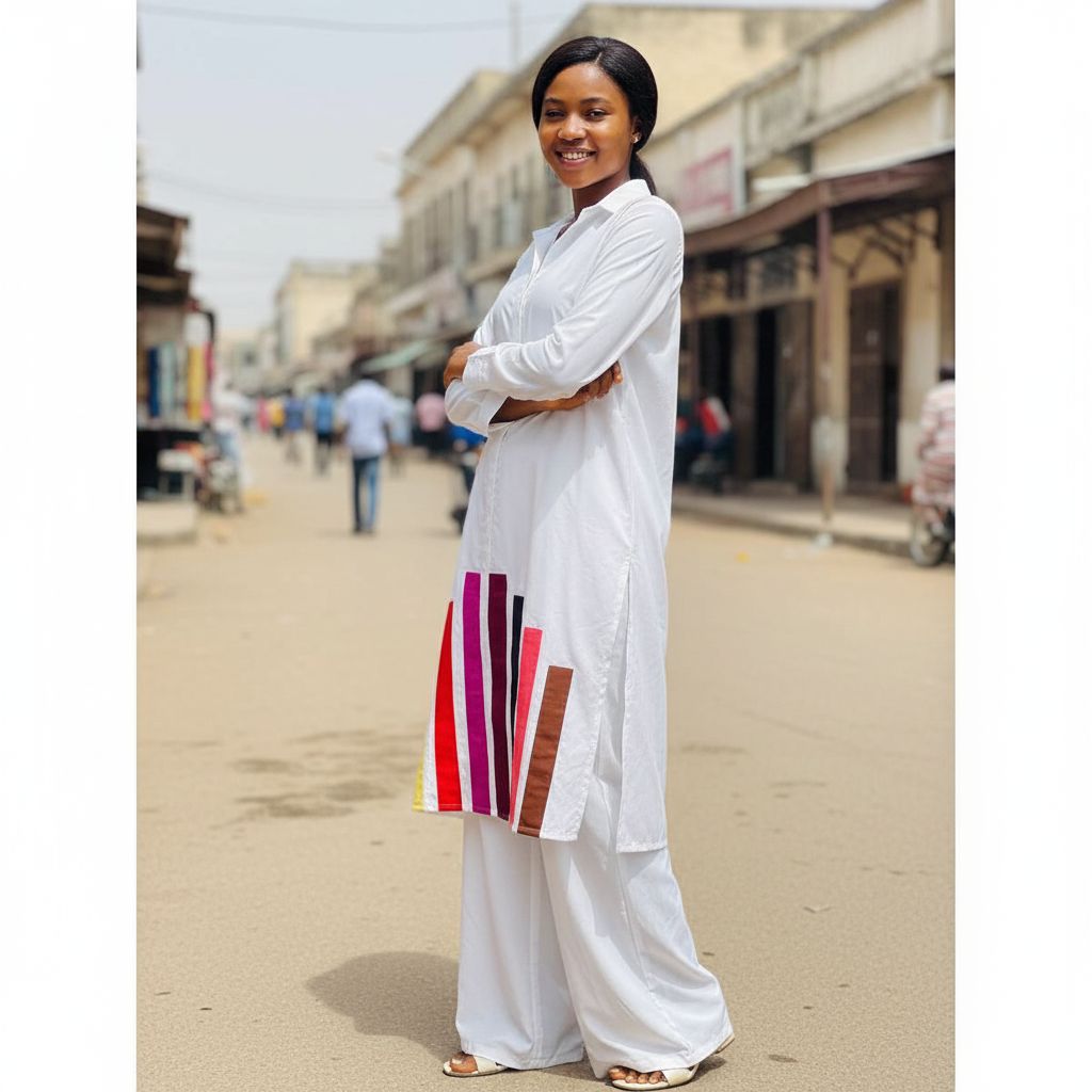 Robe blanche femme élégante ensemble bas large et haut chic XL