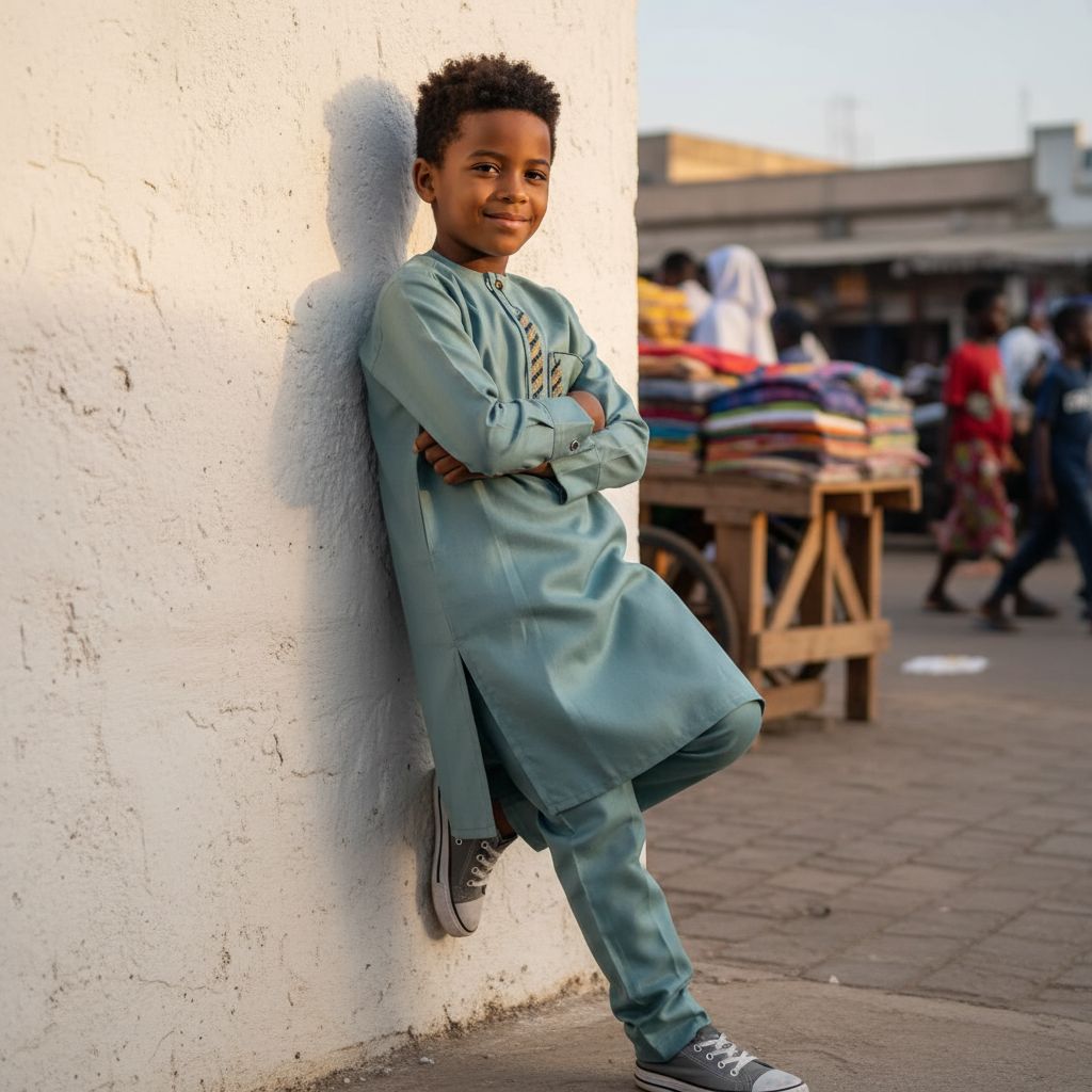 Tunique enfant garçon bleu, rouge ou blanc – tenue élégante cérémonie
