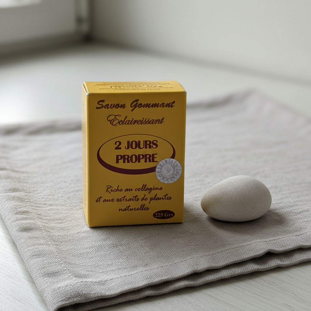 Savon gommant éclaircissant naturel – Exfoliant visage et corps 250g