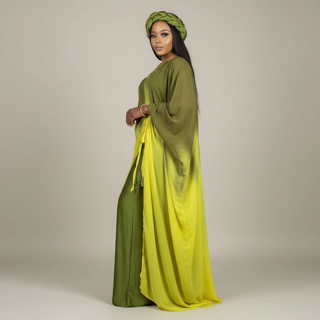 Ensemble pantalon femme élégant fluide satiné, tenue chic cérémonie rouge ou vert