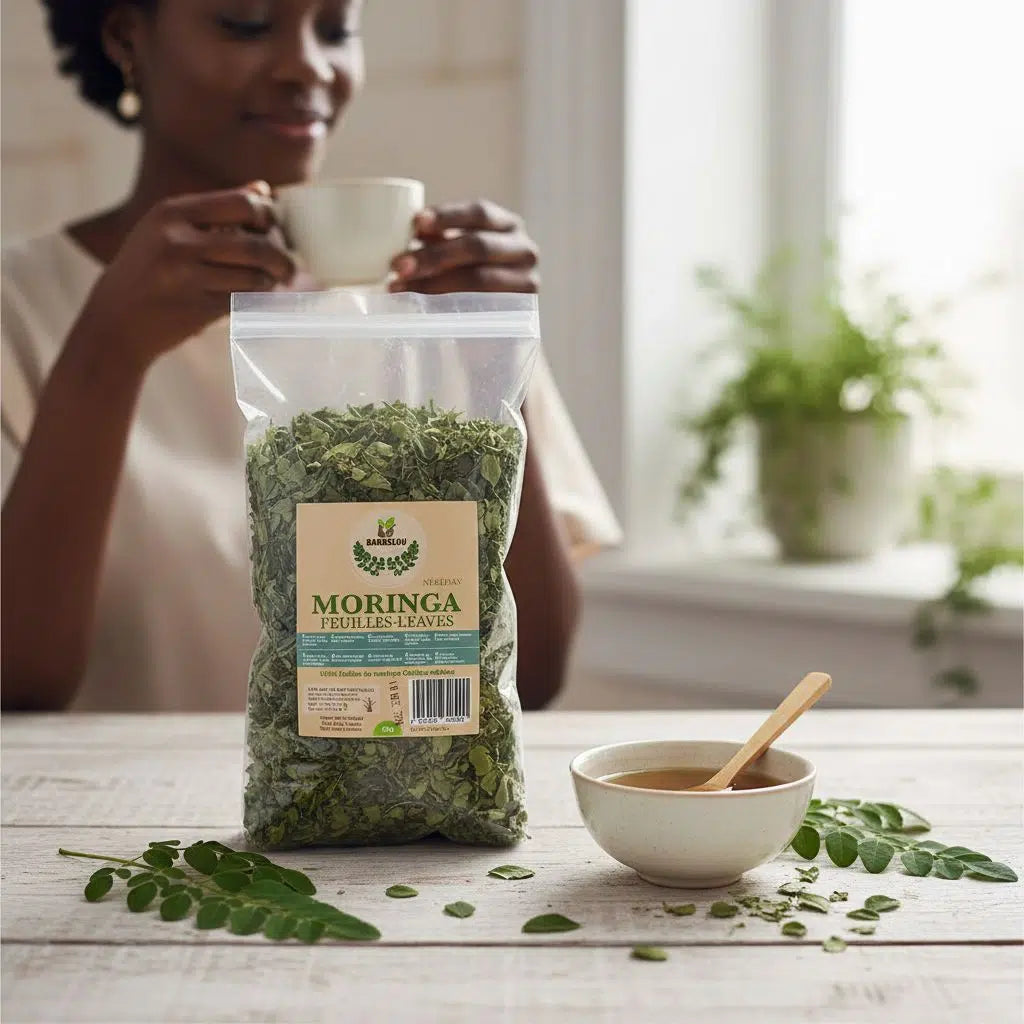 Feuille de moringa séchée bio du Sénégal 50g – Super-aliment naturel