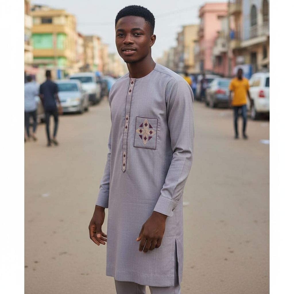 Prêt du cort homme brodé Giri, sous-vêtement traditionnel chic et élégant