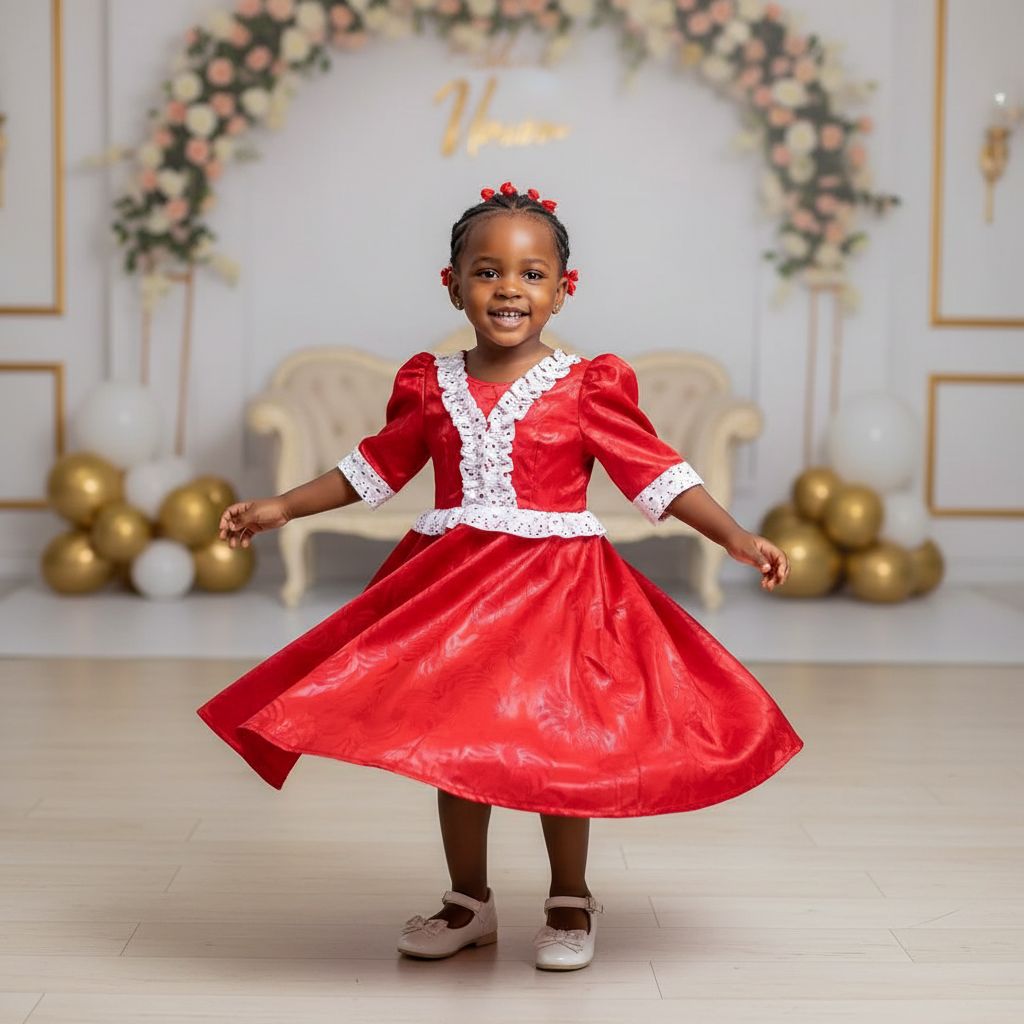 Robe cérémonie fille 2 ans rouge