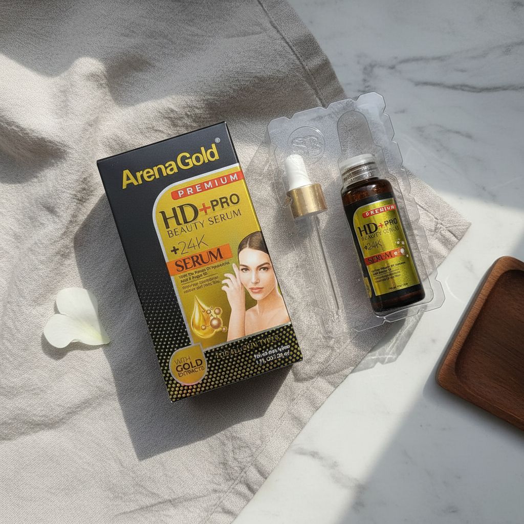Sérum visage éclat or 24k et acide hyaluronique, anti-taches lumineux