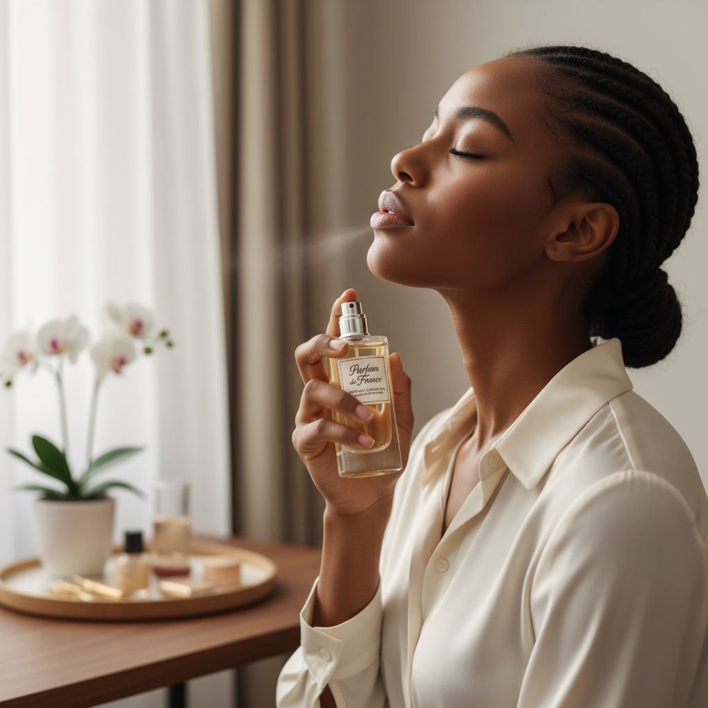 Parfum d’ambiance maison luxe français – Flacon élégant 30g blanc