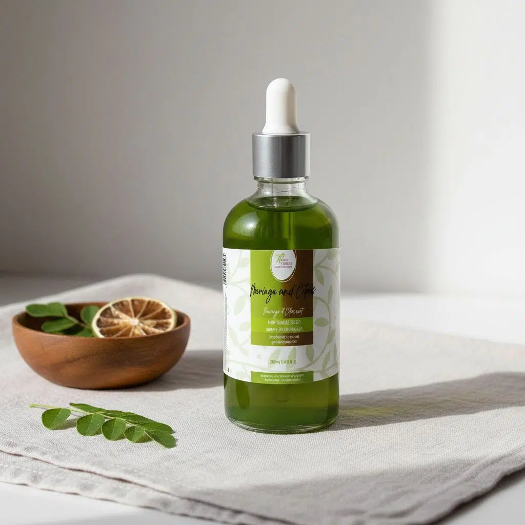 Sérum capillaire moringa et citron vert - Soin naturel croissance cheveux