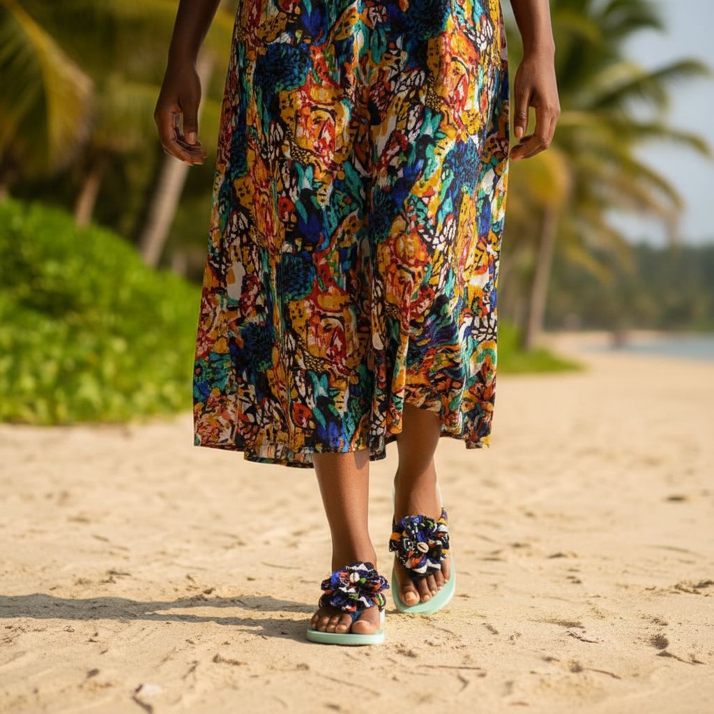 Sandales femme été bohèmes colorées et confortables (pointure 39)